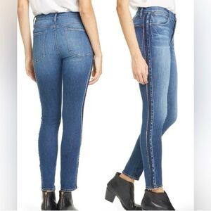 FRAME Size 31 Le High Skinny Raw Edge in Lupin Tux